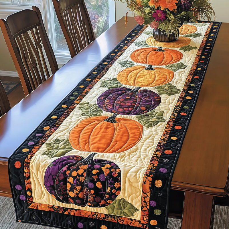 🎃 Autumn Spell Quilted Table Runner