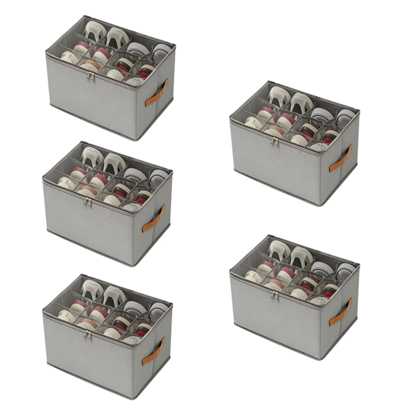 ⏰🔥LIMITED TIME 49% OFF! 👟 Fabric Shoe Organizer Storage Box – Foldable, Large Capacity, Dustproof & Breathable for Closet & Bedroom 🧺✨