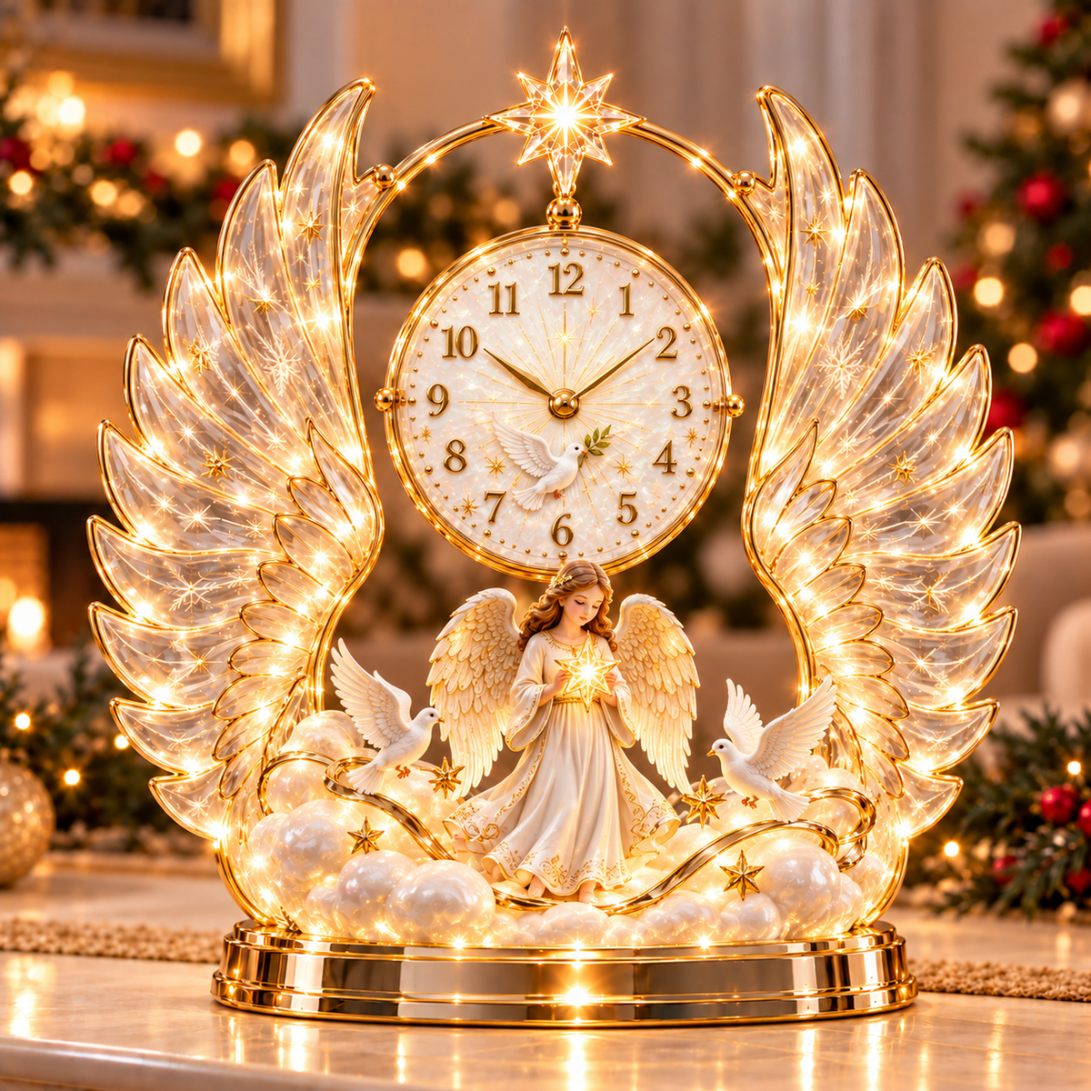 🎄 Christmas Wonder Lighted Tabletop Clock – Bring the Magic of Christmas Home ✨