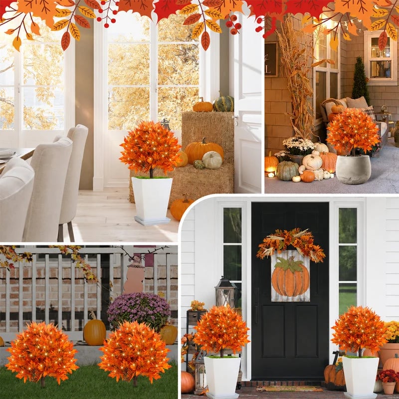Light-Up Autumn Maple Tree – LED Fall Tree Ornament