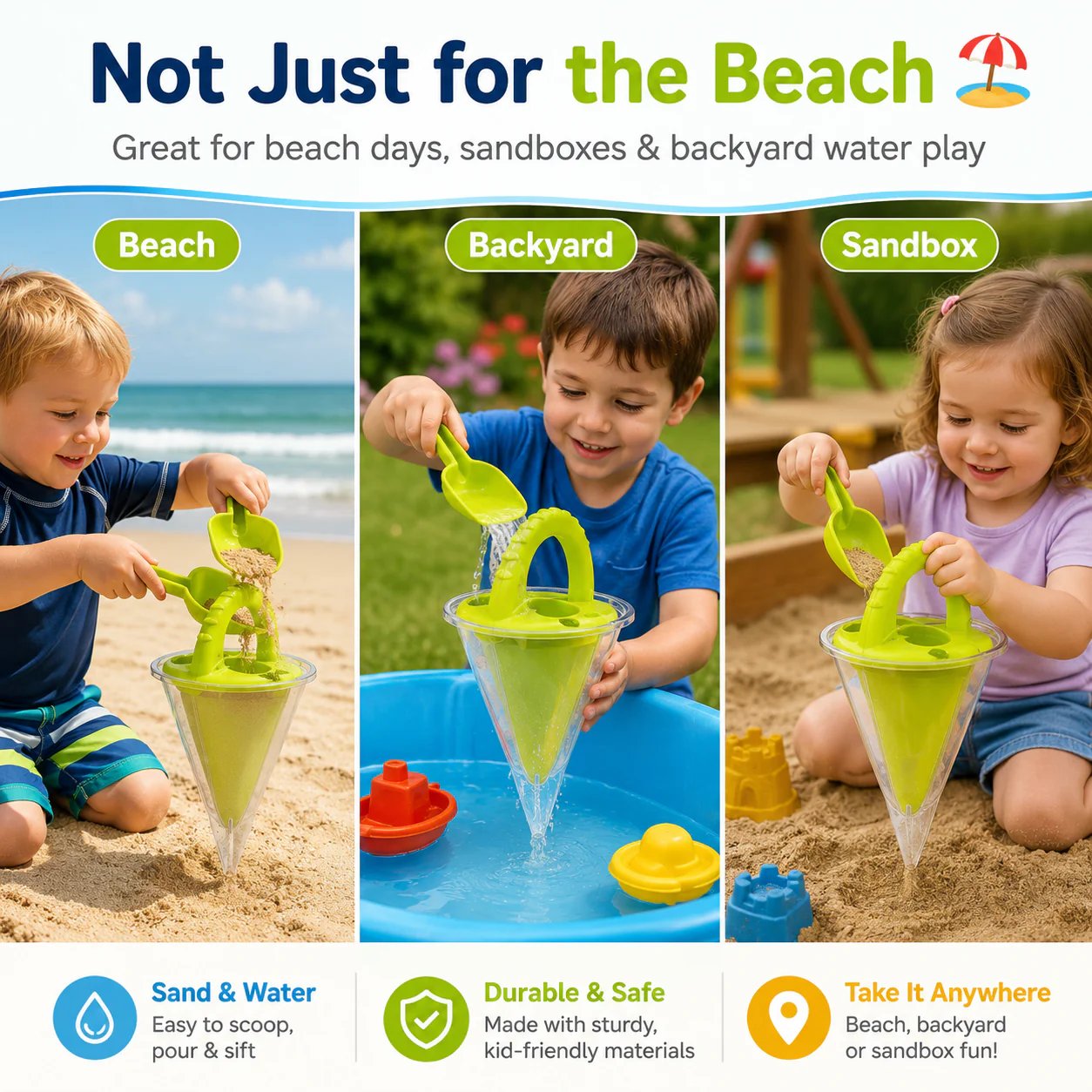 ๐๏ธ Kids Sand & Water Funnel Toy โ Keeps Kids Busy All Afternoon ๐