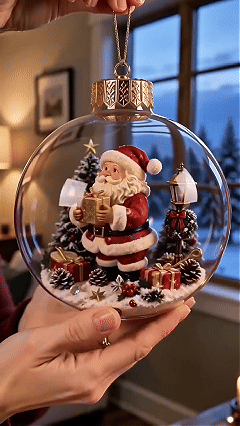 🎄Glowing Christmas Diorama Ornament – Perfect Christmas Tree Decoration🎅