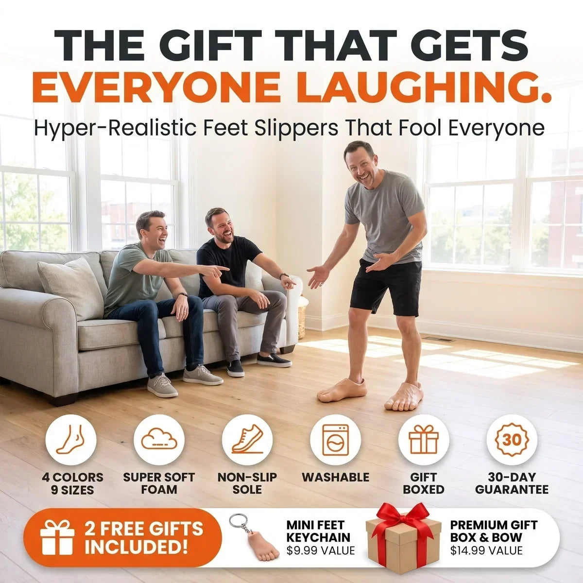 🔥 Last Day 49% Off -🦶 Halloween Barefoot Prank Slippers – Creepy Feet, Big Laughs! 👣