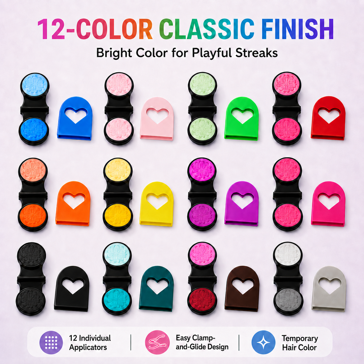 ๐ฅ Last Day 49% OFF-๐ 12-Color Temporary Hair Chalk Applicator Set