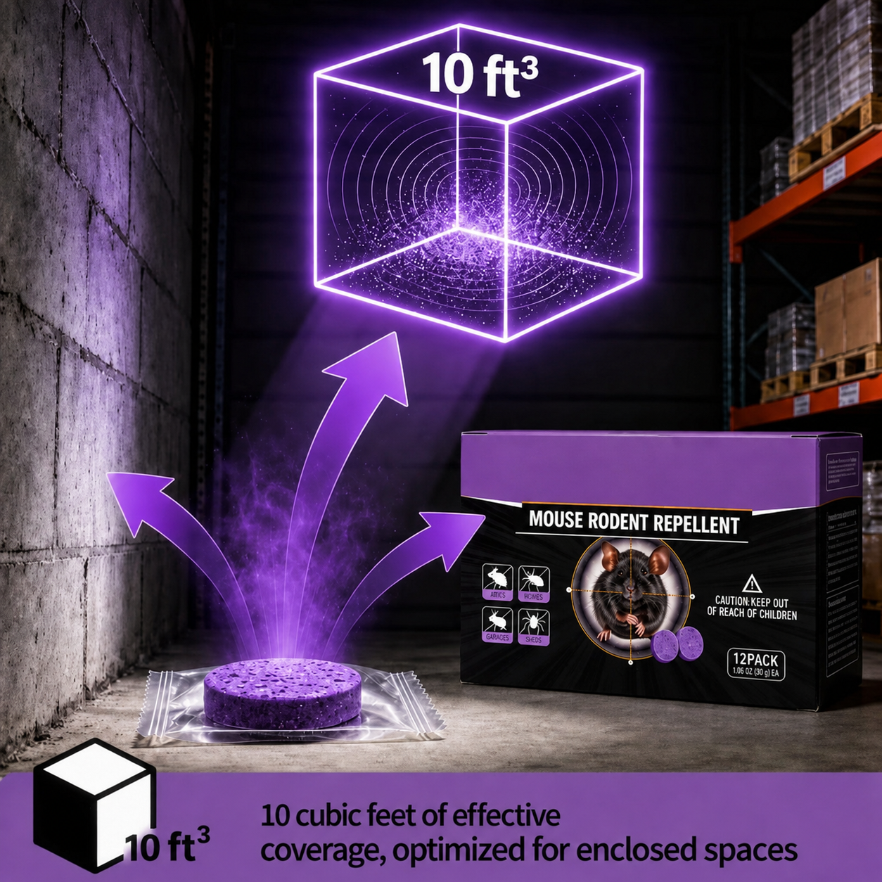 ✅ 10,000+ Happy Customers 🐭 All-Natural Peppermint & Cinnamon Pest & Rodent Repellent Pucks 🕷️🐍