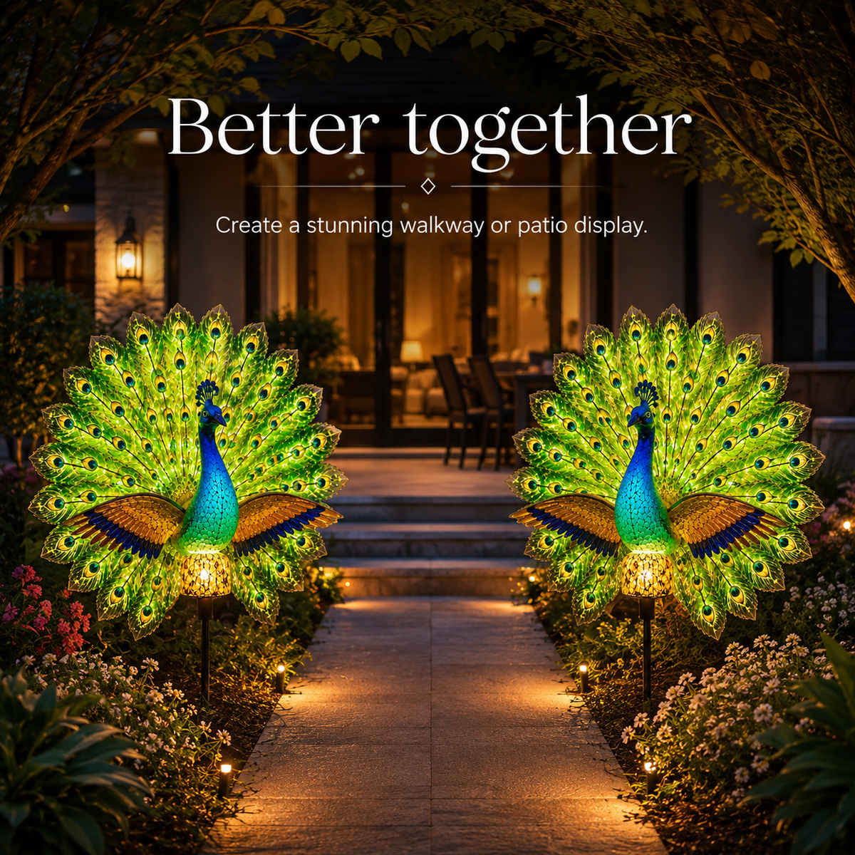 🔥 LAST DAY 49% OFF - Solar Peacock Garden Sculpture