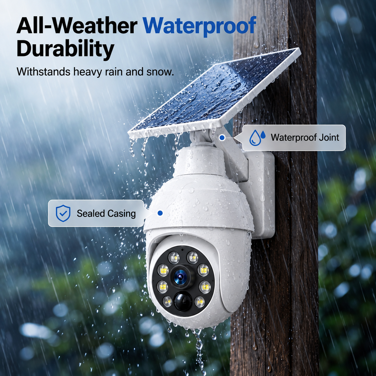 ⏰Final 6 Hours Sale 50% OFF☀️ - Solar-Powered Simulated Surveillance Camera Street Light