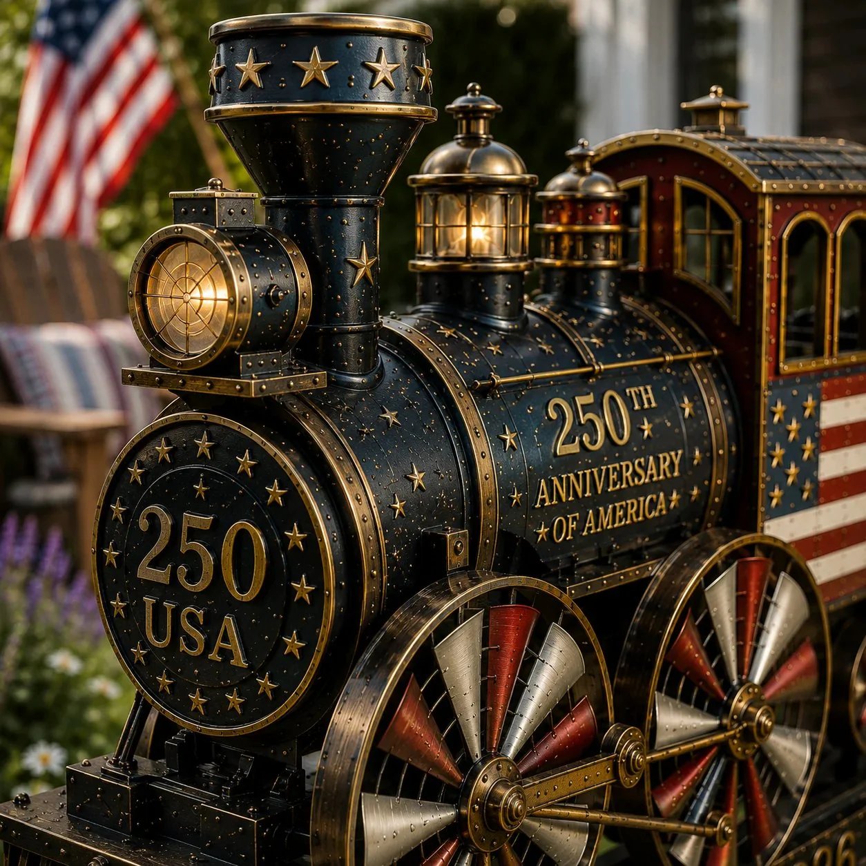 🔥Limited time 49% OFF🔥🚂USA 250 “Liberty Express” Train Garden Wind Spinner -✈️