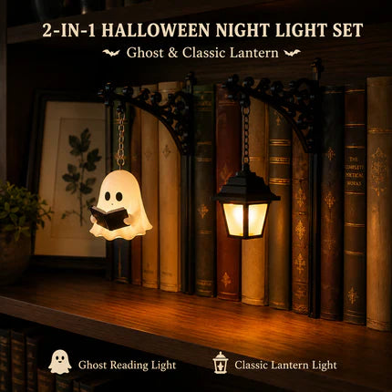 š„Summer Sale 49% OFFš„Cozy Reading Ghost Bookshelf Lamp
