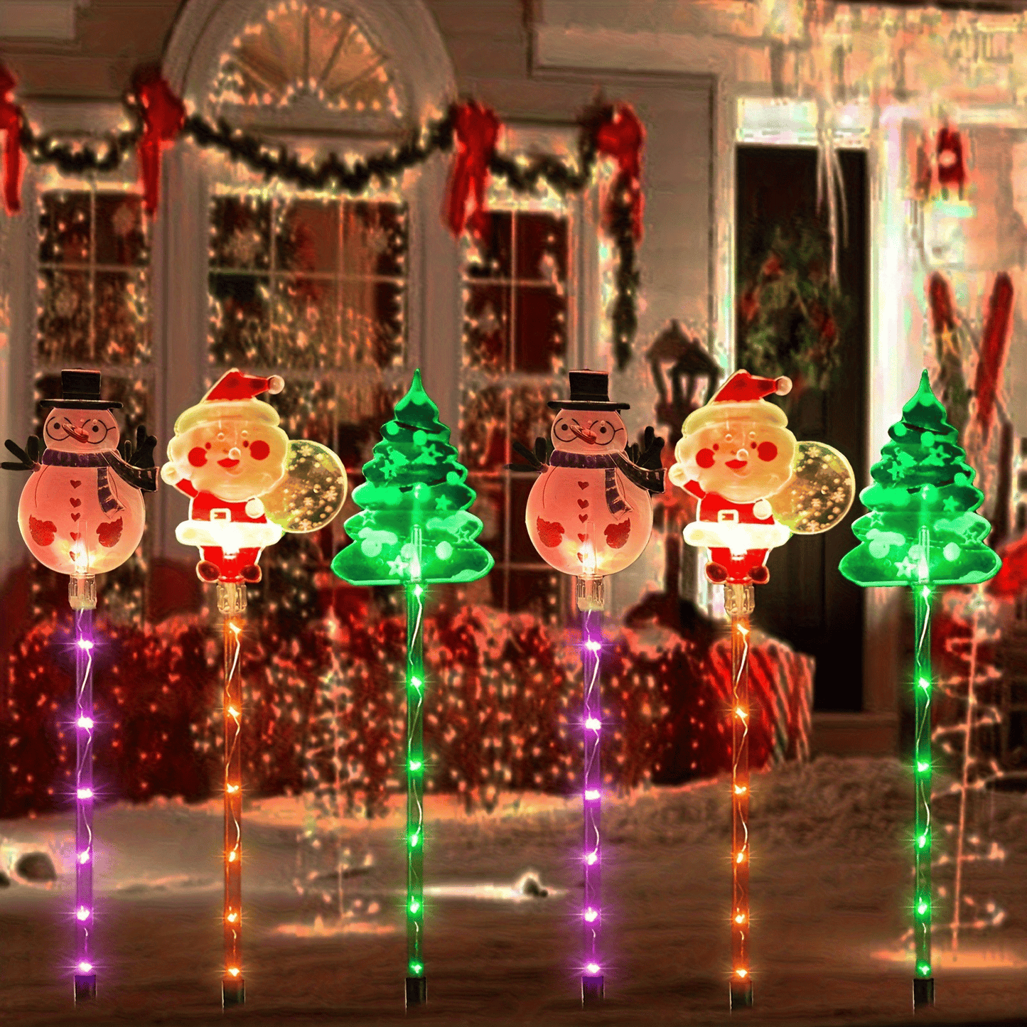 🎄🎁6-pack of moving Christmas lights