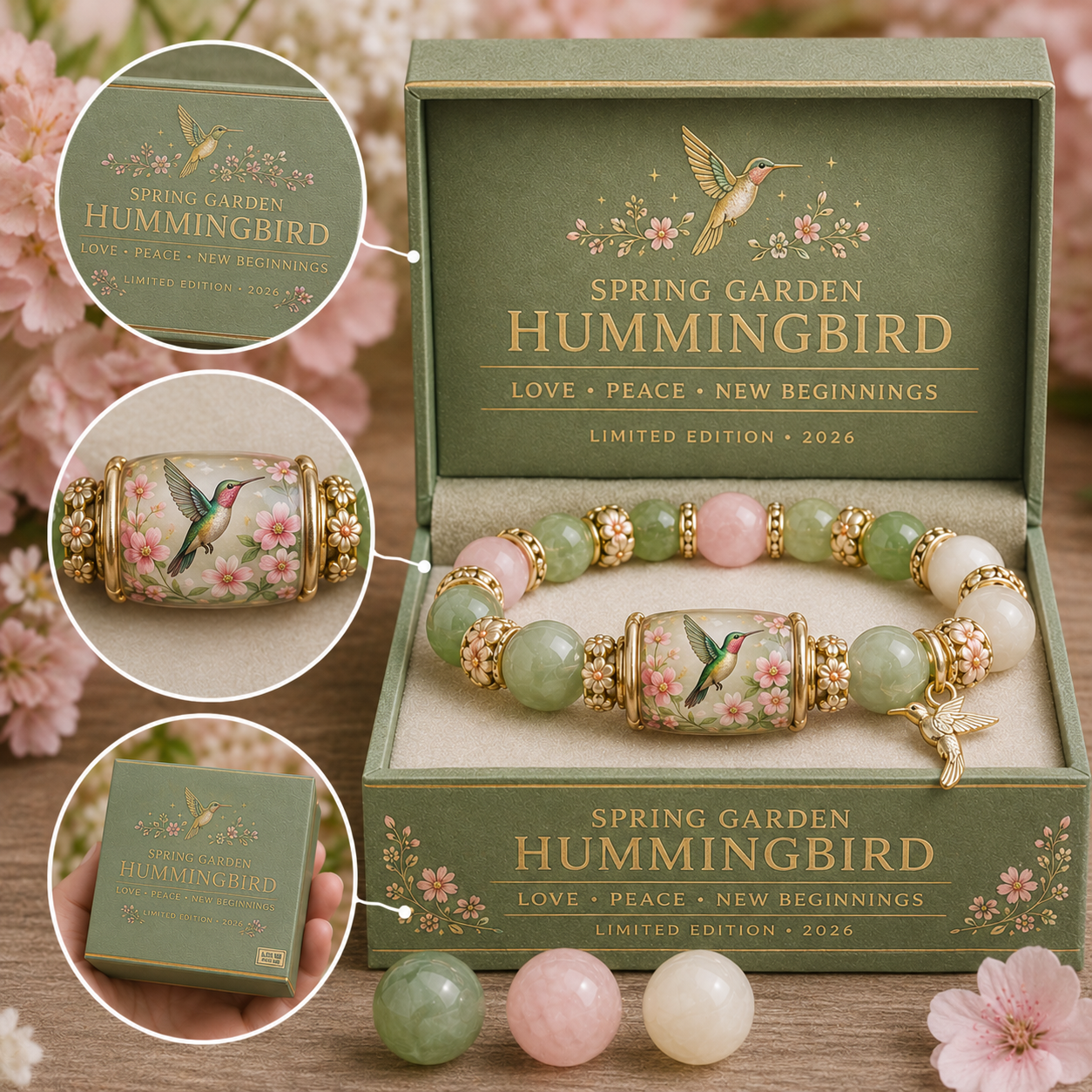 🐦 Love, Peace & Spring Blessings 💖 | 2026 Limited Edition Handmade Bracelet