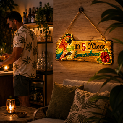 🦜A lifelike parrot Lighted decorative hanging sign-Turn Your Backyard Into a Tropical Escape🌴