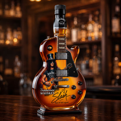 🎁 Flash Sale-49% OFF – 👨‍🎤🤘Appetite for Rock: Vintage Sunburst Guitar Figurine Spirit Bottle🎸✨