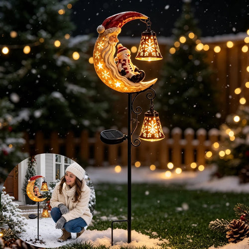 Christmas Solar Moon Stake Light