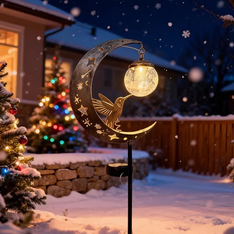 🌙 Flash Sale-60% Off✨Hummingbird Moon Solar Garden Stake Light