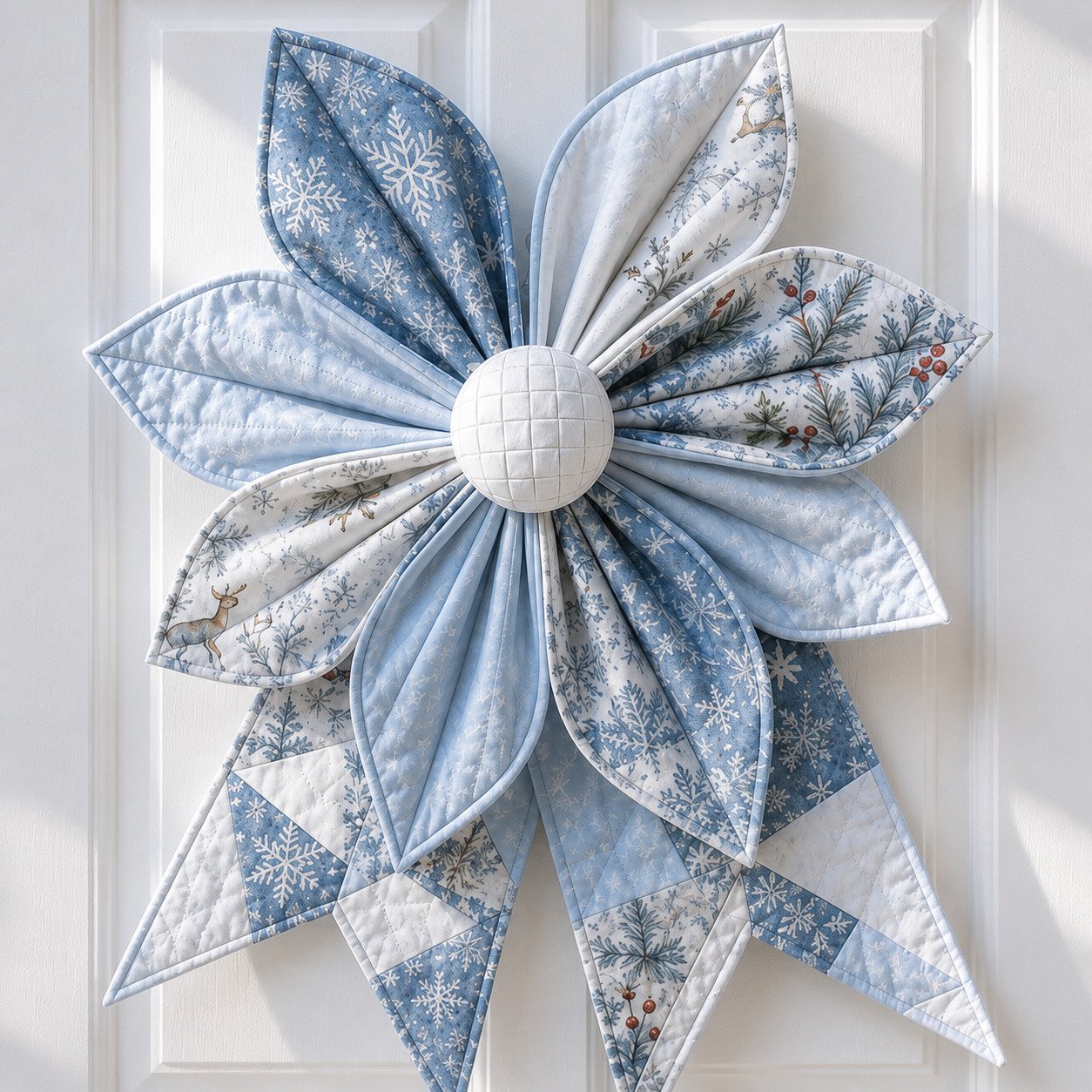 🎀 DIY Oversized Quilted Bow Sewing Kit – 23–25 in Seasonal Door Décor
