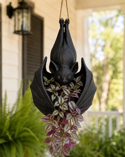 🎉🦇 Hanging Bat Plant Pot🎃Spooky Garden Decor Planter