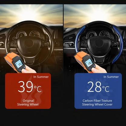 Non-Slip Half Cover Car Steering Wheel Protector | Easy Clip On Installation