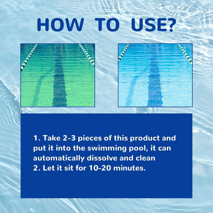 💧 Purify Water, Eliminate Odors & Stains ——🏊 Pool Cleaning Tablets