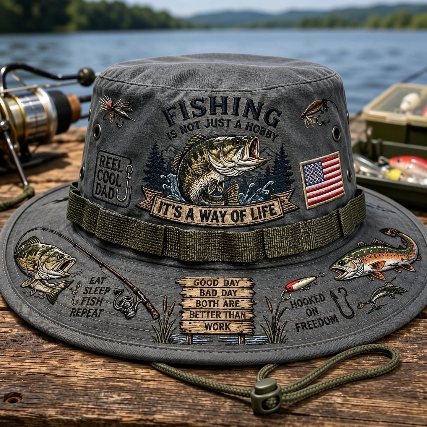 🔥Last Day 49% OFF -🎣 Fishing Is a Way of Life Boonie Hat