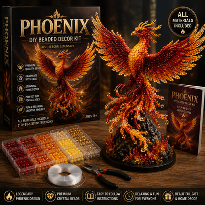 Phoenix DIY Beaded Decor Kit – Rise. Reborn. Legendary.🏆🐦