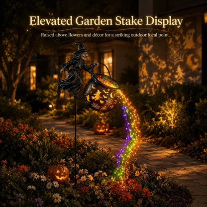 Halloween Witch Cauldron Garden Light with Color Projection