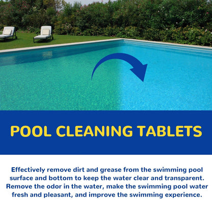 💧 Purify Water, Eliminate Odors & Stains ——🏊 Pool Cleaning Tablets