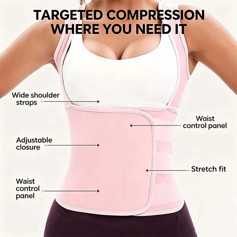 Women's Zip-Up Compression Shapewear Vest - Athletic Active Tops 🏋️‍♀️