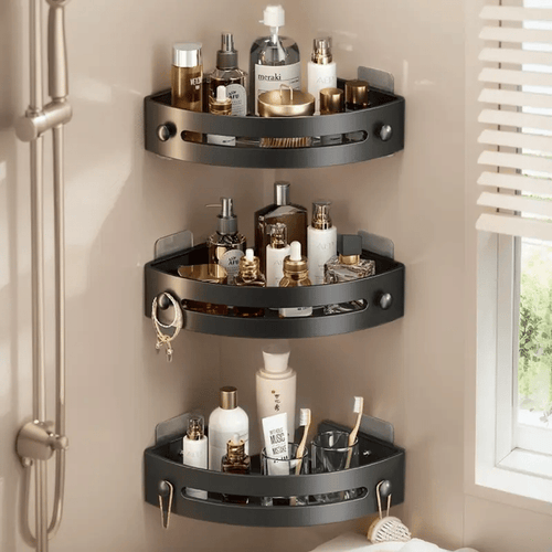 Triangle Shower Caddy Drill Free Wall MountShower Organizer(3PCS)