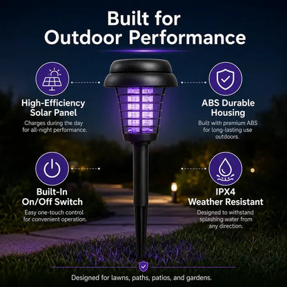 ☀️Solar Mosquito Zapper Light ✨– Outdoor Garden Stake Lamp, UV Insect Killer & Solar Pathway Light🦟🚫