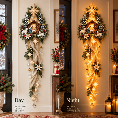 🌟 Nativity Starfall Wall Light – A Meaningful Christmas Glow