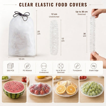 ⏳LAST DAY SALE ONLY ￡9.99!🔥Buy more save more🎁Disposable Stretch Food Covers for Bowls & Plates