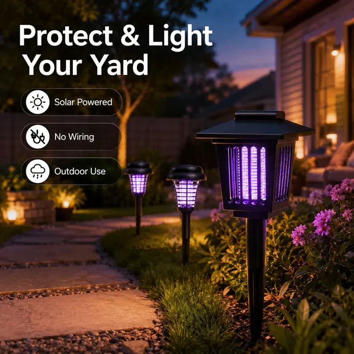 ☀️Solar Mosquito Zapper Light ✨– Outdoor Garden Stake Lamp, UV Insect Killer & Solar Pathway Light🦟🚫