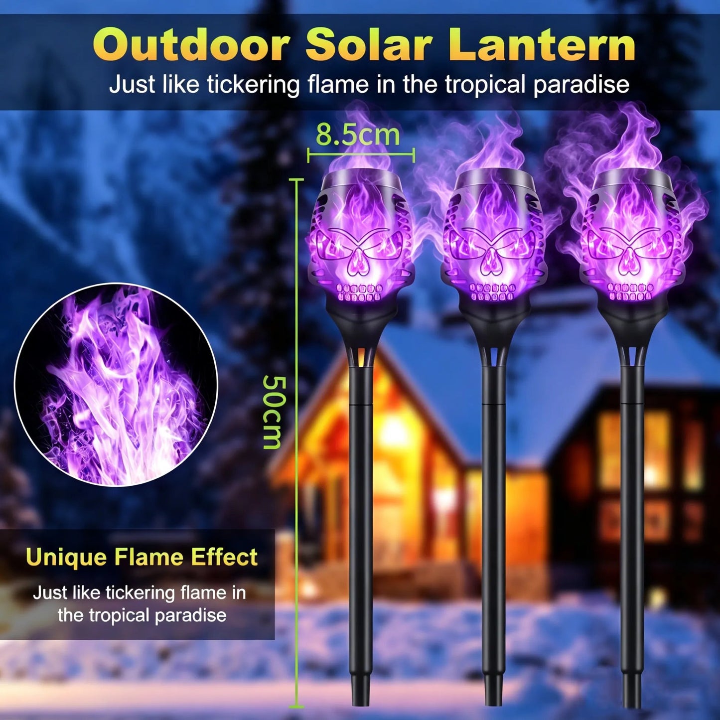 🔥Halloween Early Bird Special Sale 55% OFF💀Halloween Solar Skull Flame Lights🔥