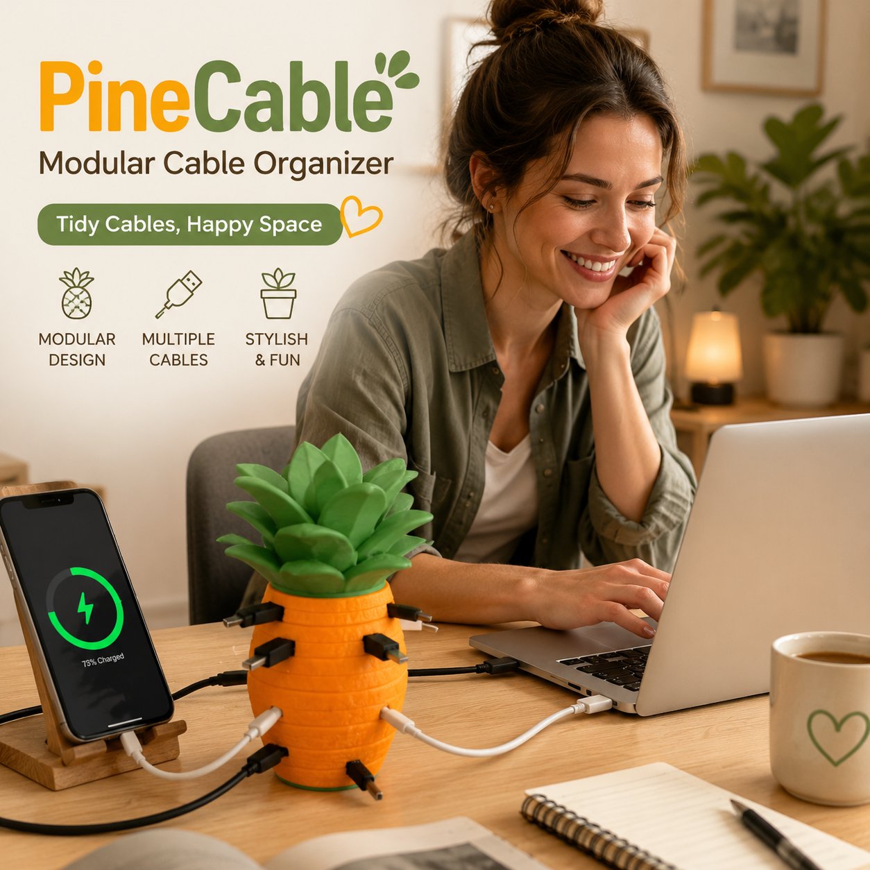 PineCable Modular Cable Organizer