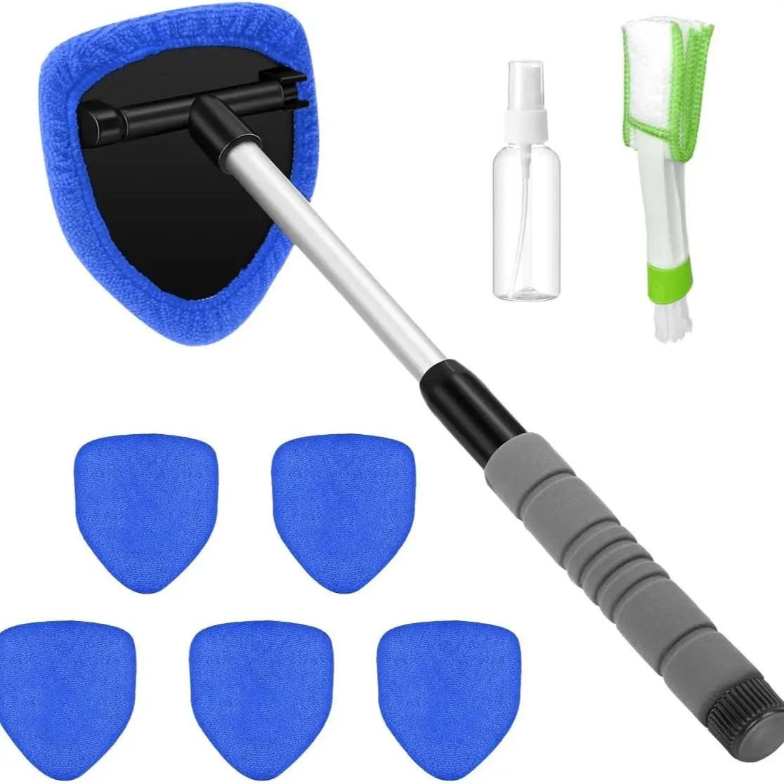 🔥Car Window Cleaner Kit Extendable Handle Windshield Cleaning Tool 🚗