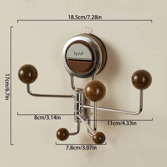 🎉No-Drill Rotating Suction Hooks – Strong Hold, Easy Wall Installatio
