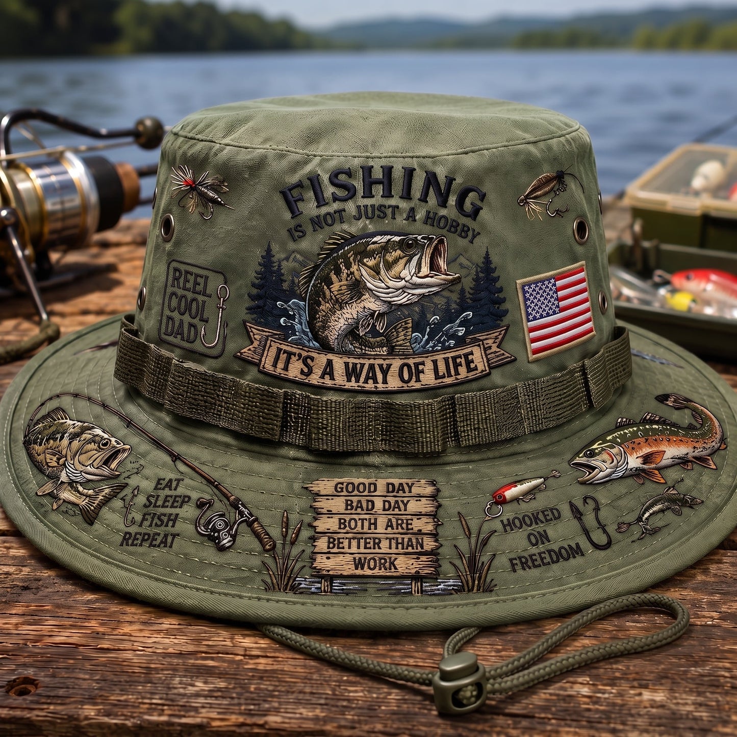 🔥Last Day 49% OFF -🎣 Fishing Is a Way of Life Boonie Hat