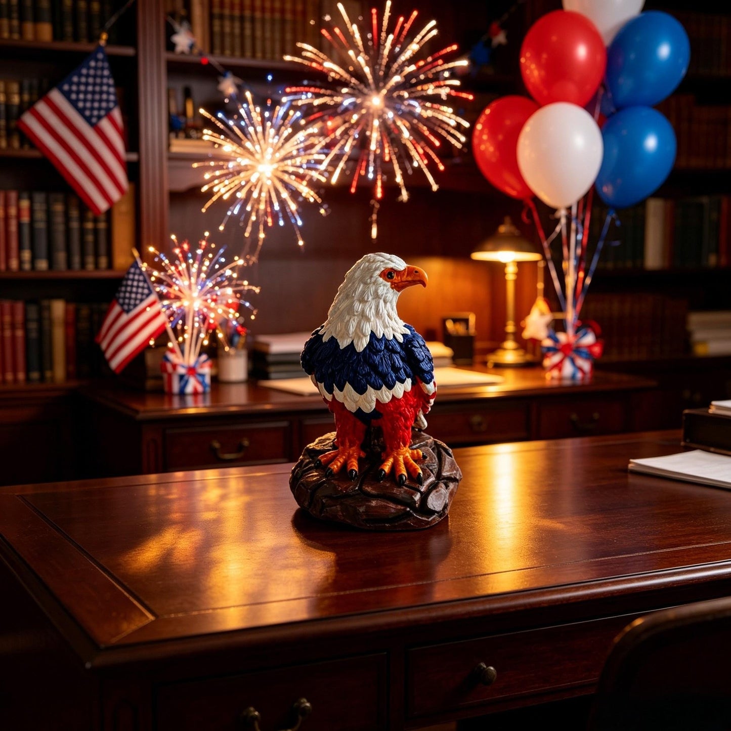 ⚡️Independence Day 49% OFF🦅🌙U.S. 250th Eagle Stained Glass Table Lamp✨