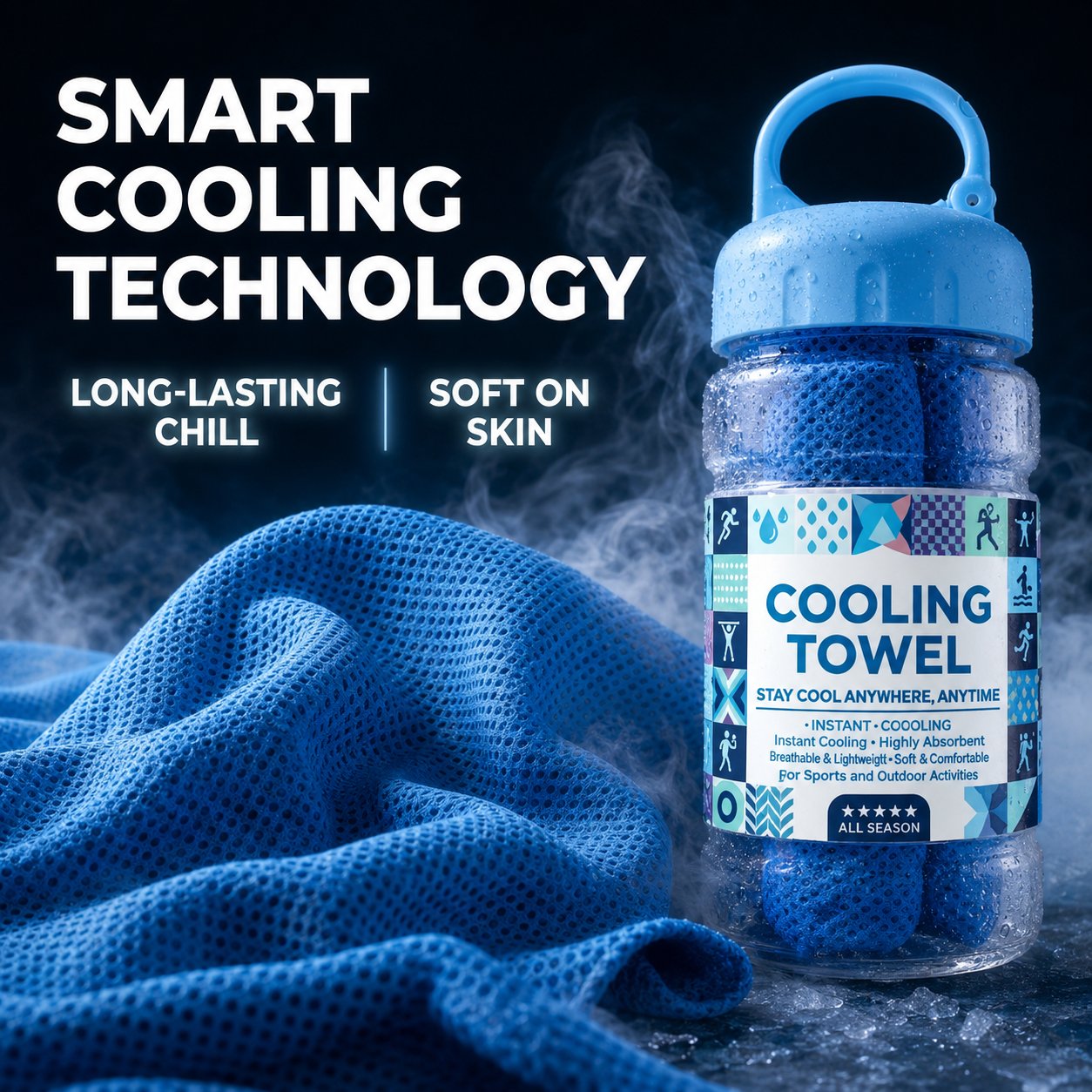 🔥LAST DAY 50% OFF - 🏃❄️Cold Sweat Towel You Can Use Anywhere, Anytime! Reusable Soft Absorbent Cooling Portable