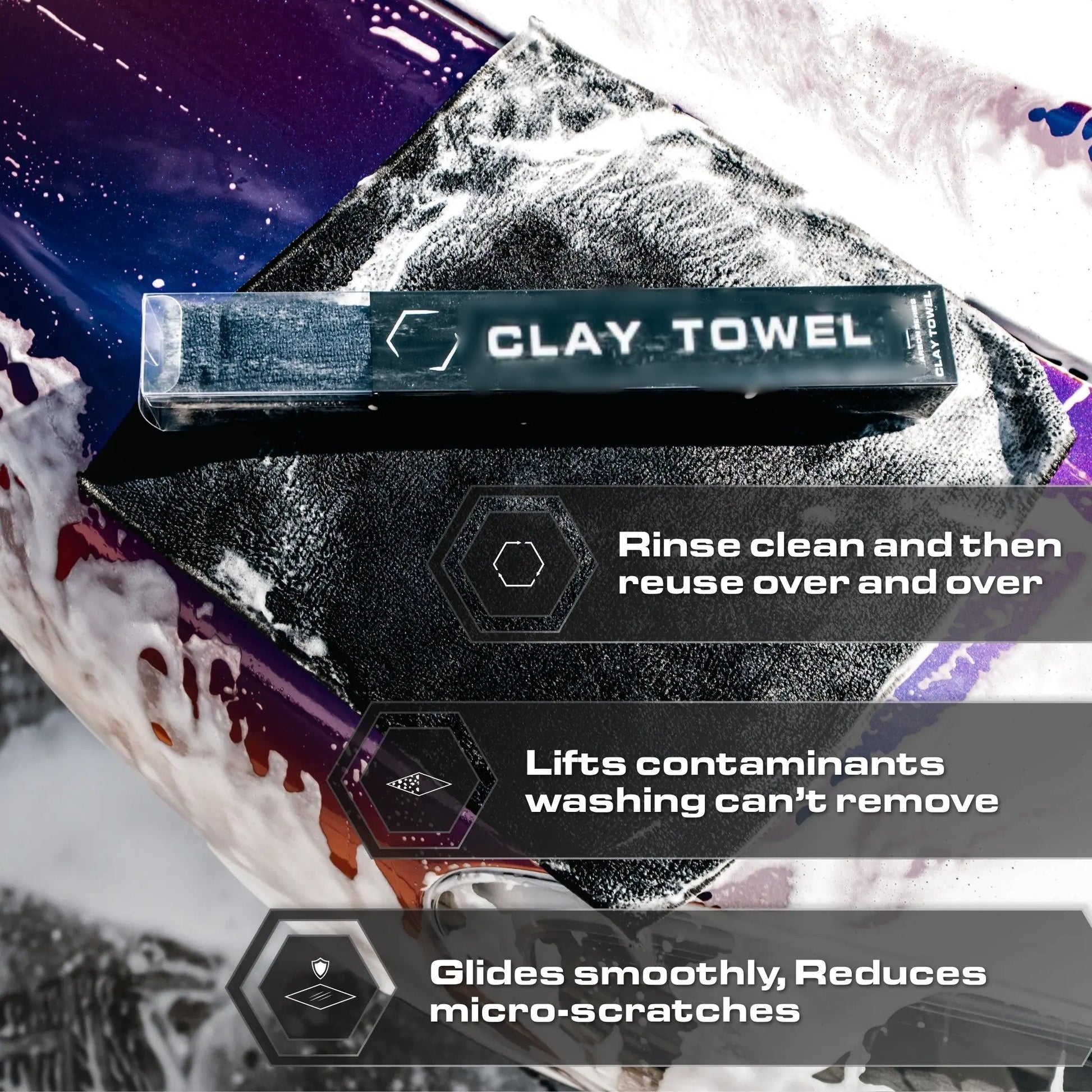 ✨Last Day 49% OFF - Clay Towel - 12"x12" Brushed Microfiber