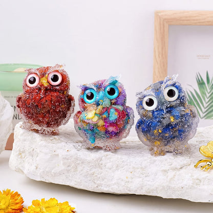 🔥Handmade Natural Crystal Gemstone Owl