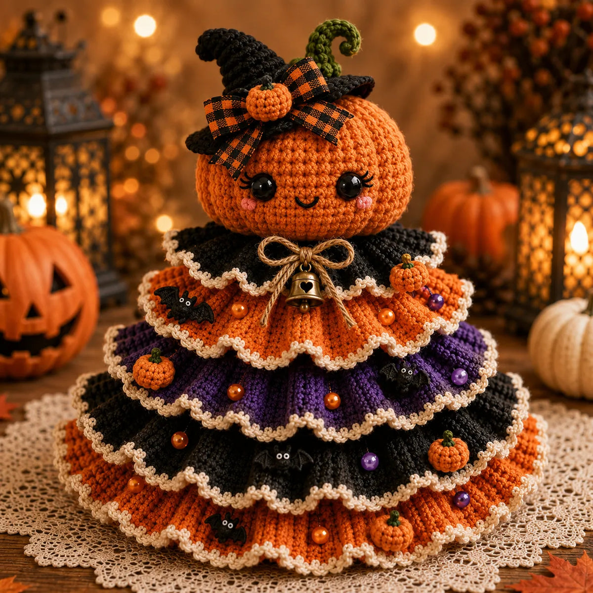 🎃 Halloween Crochet DIY Kit – Create Your Own Spooky Tabletop Decor