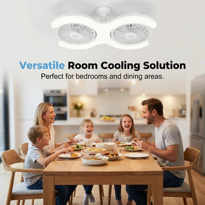 📢📢49% OFF !! ⏰Dual-Head LED Ceiling Fan with Light
