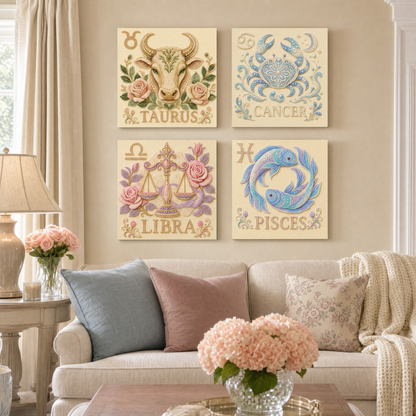 Zodiac Pearl Painting Kit – 12 Unique Signs✨