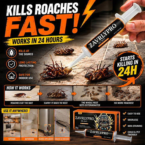 🔥Limited-Time Offer – Save 49% Today🔥ZAVRLYPRO Cockroach Gel Bait (New Upgraded Formula)