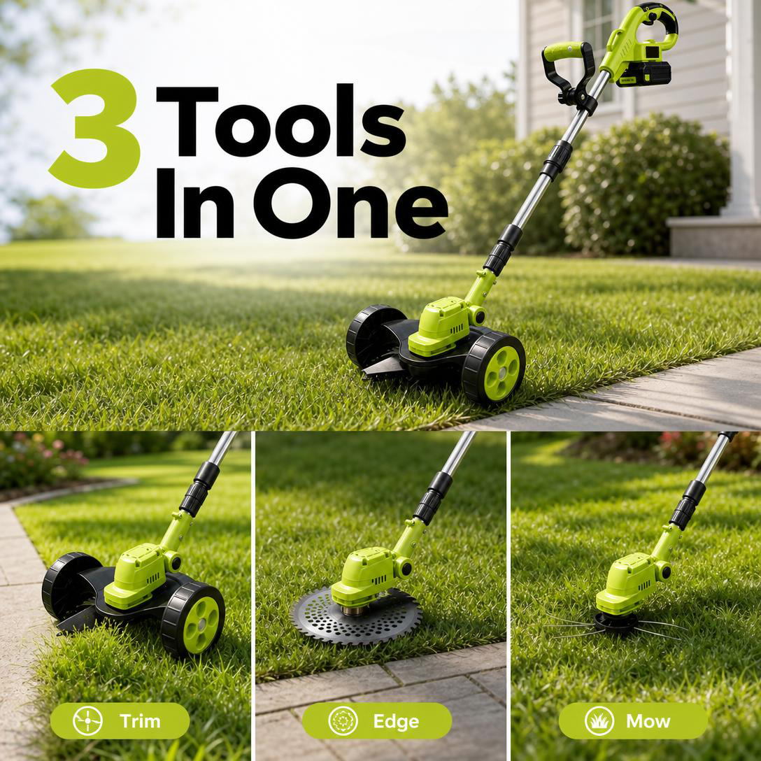 🌿60% OFF TODAY⚡ 3-in-1 Cordless Grass Trimmer