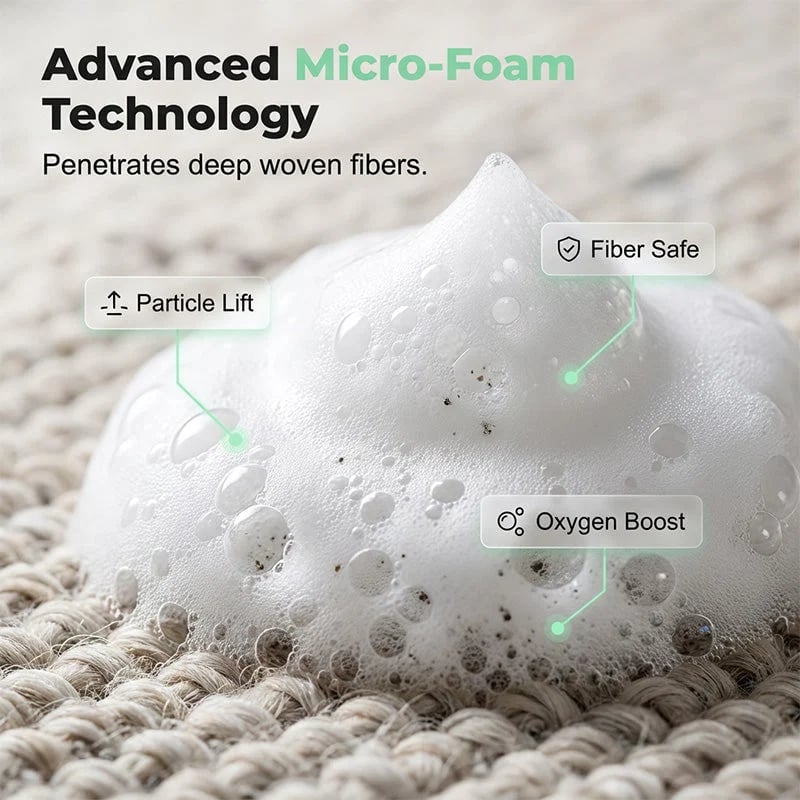 Waterless Carpet Foam Stain Remover with Towel
