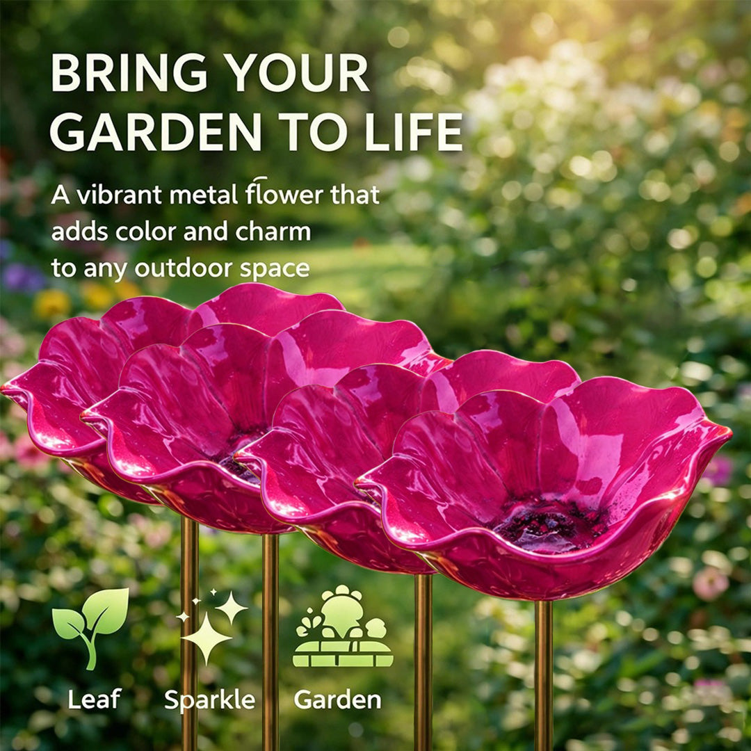 💖🎁Handmade Metal Flower Garden Stake🐦