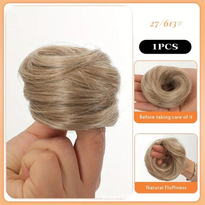 🏆🔥✨ Synthetic Messy Bun Hair Piece for Women, Curly Updo Scrunchie Extension for Instant Volume and a High Crown 💖